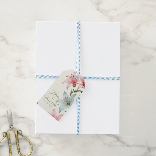 Azure開花 ギフトタグ (より糸付き)