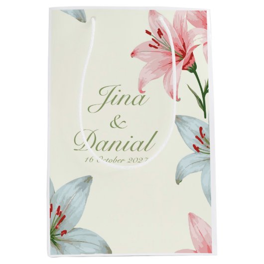 Azure開花 ミディアムペーパーバッグ (正面)