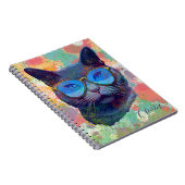 Azure鮮やかシロシアのェーズ付きブルーノートブック ノートブック (右側)