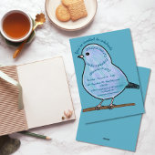 Azure 50th Birthday Cute Bird Dinner Party 招待状