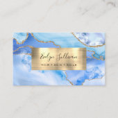 azure agateおよび金ゴールドフォイルの名刺 名刺 (正面)