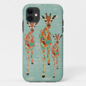 Azure & Amber Giraffes iPhoneケース Case-Mate iPhoneケース (裏面)