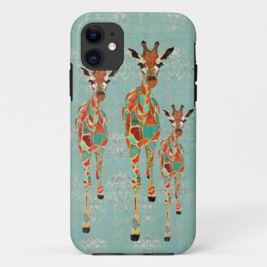 Azure & Amber Giraffes iPhoneケース Case-Mate iPhoneケース (裏面)