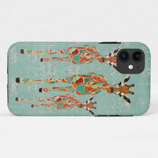 Azure & Amber Giraffes iPhoneケース Case-Mate iPhoneケース (裏面(横))
