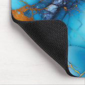 Azure & Amethyst Marble with Golden Veins マウスパッド (コーナー)