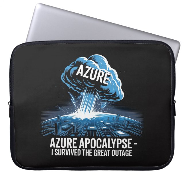 Azure Apocalypse – I Survived the Great Outage ラップトップスリーブ (正面)