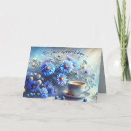 Azure Aster Flowersコレクション – 特別な日 シーズンカード
