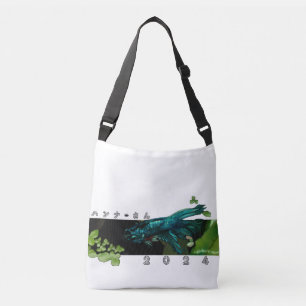 Azure Betta Fish Artトート2024 クロスボディバッグ