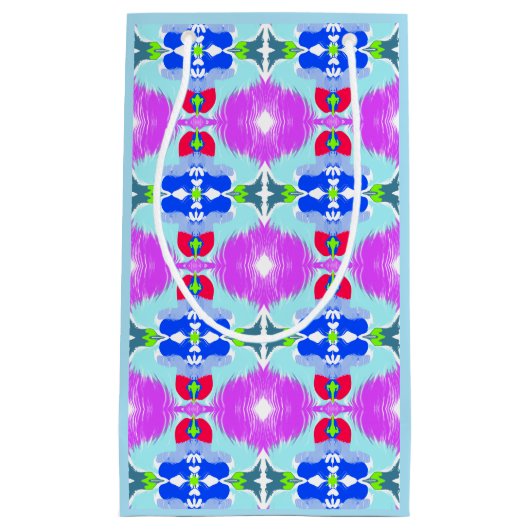 Azure Bloom Kaleidoscope スモールペーパーバッグ (正面)