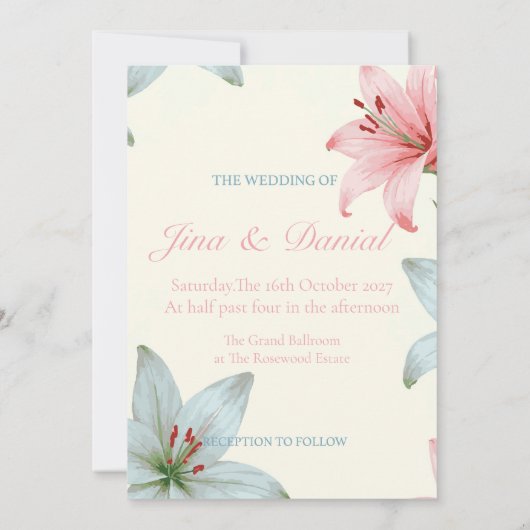 Azure Bloom V03 招待状 (裏面)