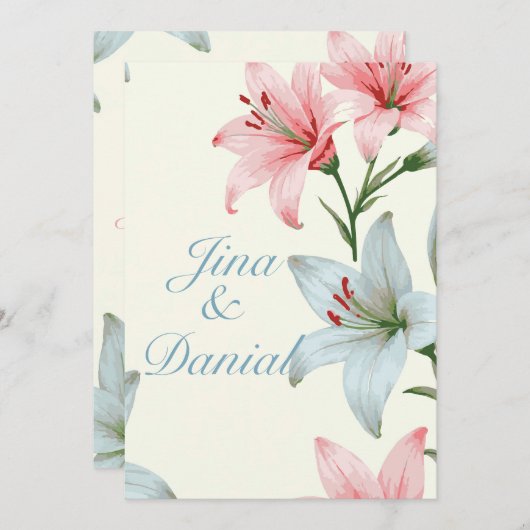 Azure Bloom V03 招待状 (正面/裏面)