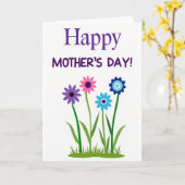 Azure Blooms Mothers Card カード (黄色い花)