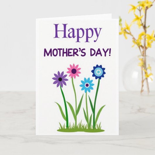 Azure Blooms Mothers Card カード (黄色い花)