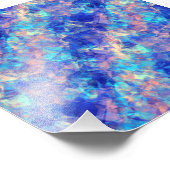 Azure Blueの縮れたテクスチャ フォトプリント (角)