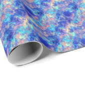 Azure Blueの縮れたテクスチャ ラッピングペーパー (ロールコーナー)
