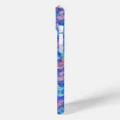 Azure Blueの縮れたテクスチャ Case-Mate iPhoneケース (裏面 / 左)