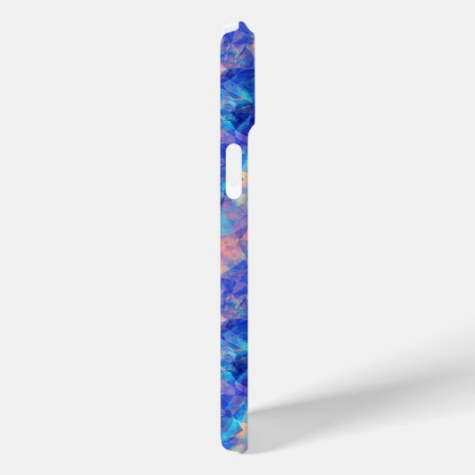 Azure Blueの縮れたテクスチャ Case-Mate iPhoneケース (裏面 / 右)