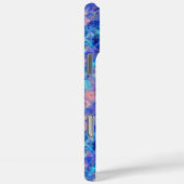 Azure Blueの縮れたテクスチャ Case-Mate iPhoneケース (裏面 / 右)