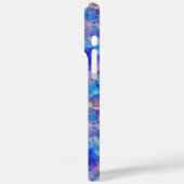 Azure Blueの縮れたテクスチャ Case-Mate iPhoneケース (裏面 / 左)