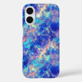 Azure Blueの縮れたテクスチャ Case-Mate iPhoneケース (裏面)