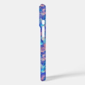 Azure Blueの縮れたテクスチャ Case-Mate iPhoneケース (裏面 / 左)