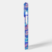 Azure Blueの縮れたテクスチャ Case-Mate iPhoneケース (裏面 / 左)