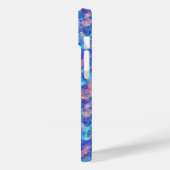 Azure Blueの縮れたテクスチャ Case-Mate iPhoneケース (裏面 / 左)