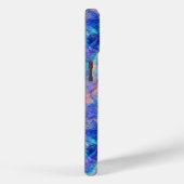 Azure Blueの縮れたテクスチャ Case-Mate iPhoneケース (裏面 / 右)