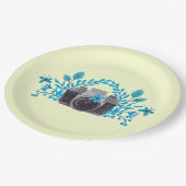 Azure Blueカメラと葉蝶付きカメラ ペーパープレート (アングル)