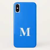AZURE BLUEバックグラウン無地のドiPhone Xケース Case-Mate iPhoneケース (裏面)
