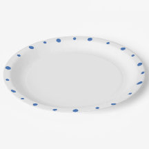 Azure Blue水玉模様ホワイト