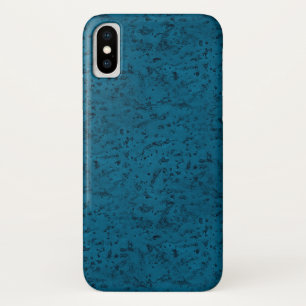 Azure Blue Corkルックウッドグレイン iPhone X ケース