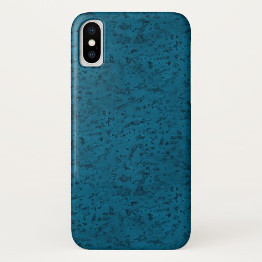 Azure Blue Corkルックウッドグレイン Case-Mate iPhoneケース (裏面)