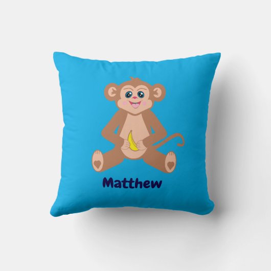 Azure Blue Coxionのサル クッション (裏面)