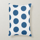 Azure Blue Geometric White水玉模様 アクセントクッション (正面(垂直))