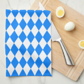 Azure Blue Harlequin キッチンタオル (四つ折り)