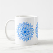 Azure Blue Mandala コーヒーマグカップ (左)