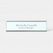 Azure Blue Professional Unique Classical Simple デスクネームプレート (正面)