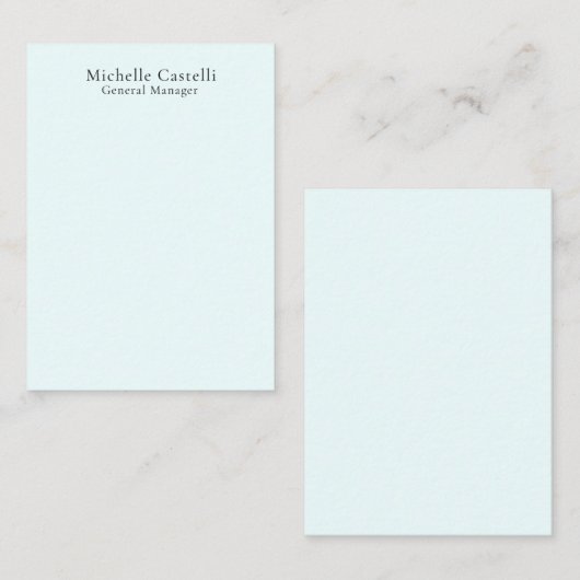 Azure Blue Professional Unique Classical Simple ノートカード (正面/裏面)