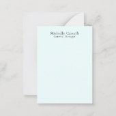 Azure Blue Professional Unique Classical Simple ノートカード (正面)