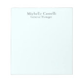 Azure Blue Professional Unique Classical Simple ノートパッド (正面)