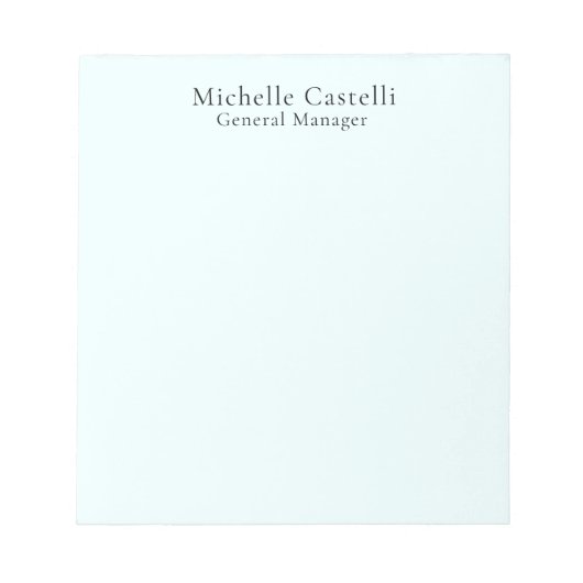 Azure Blue Professional Unique Classical Simple ノートパッド (正面)