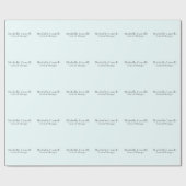 Azure Blue Professional Unique Classical Simple ラッピングペーパー (フラット)