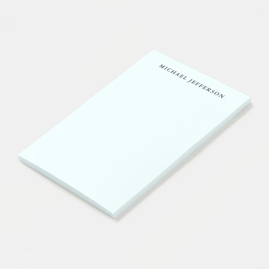 Azure Blue Simple Plain Minimalist Elegant Modern ポストイット (アングル)