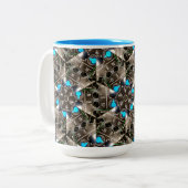 Azure Blue Sound Engineer 15 oz大コーヒーカップ ツートーンマグカップ (正面左)