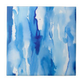 Azure Blue Waterカラー抽象芸術波 タイル (正面)
