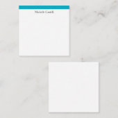 Azure Blue & Whiteプロフェッショナルユニーク クラシカル ノートカード (正面/裏面)