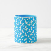 Azure Blue White Treesコンボ マグカップ (中央)