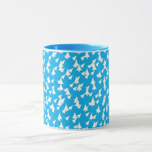 Azure Blue White Treesコンボ マグカップ (中央)