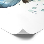 Azure Butterfly Artプリントポスター ポスター (角)